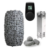 HUUM Sauna Heater UKU Local Black HUUM HIVE Mini Series 10.5kW Sauna Heater Package