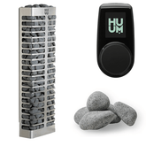 HUUM Sauna Heater UKU Local Black HUUM STEEL Mini Series 3.5kW Sauna Heater Package