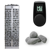 HUUM Sauna Heater UKU Local Black HUUM STEEL Series 6.0kW Sauna Heater Package