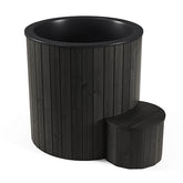 SaunaLife 1-Person Black Thermo-Pine Cold/Hot Plunge Tub - Model S1B