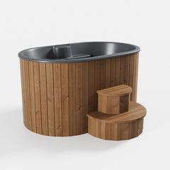 SaunaLife 2-Person Thermo-Pine Cold/Hot Plunge Tub - Model S2N