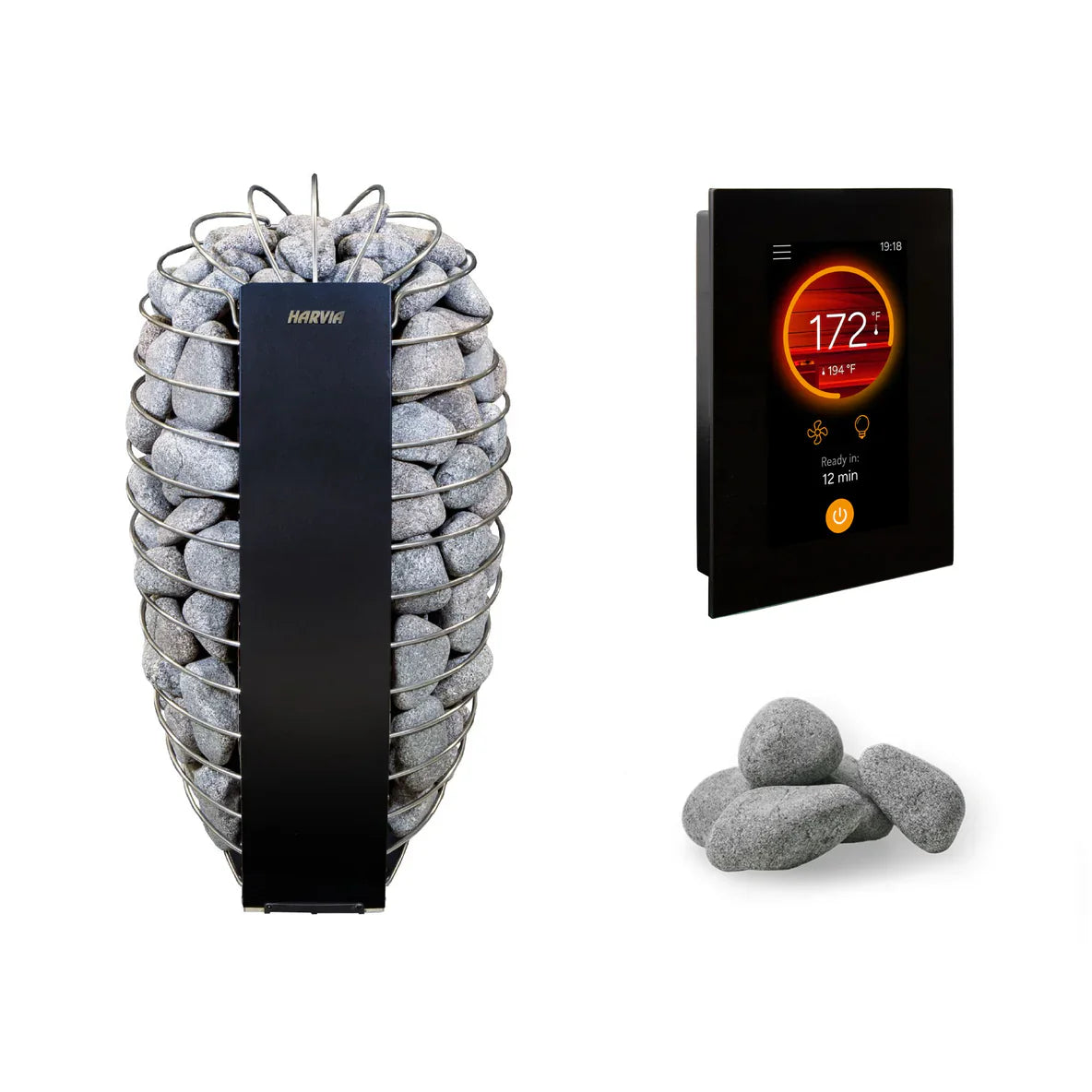 Harvia Sauna Heater 240V/1PH / Fenix FX45 WiFi Control Package Harvia Spirit SP90E Electric Sauna Heater Package