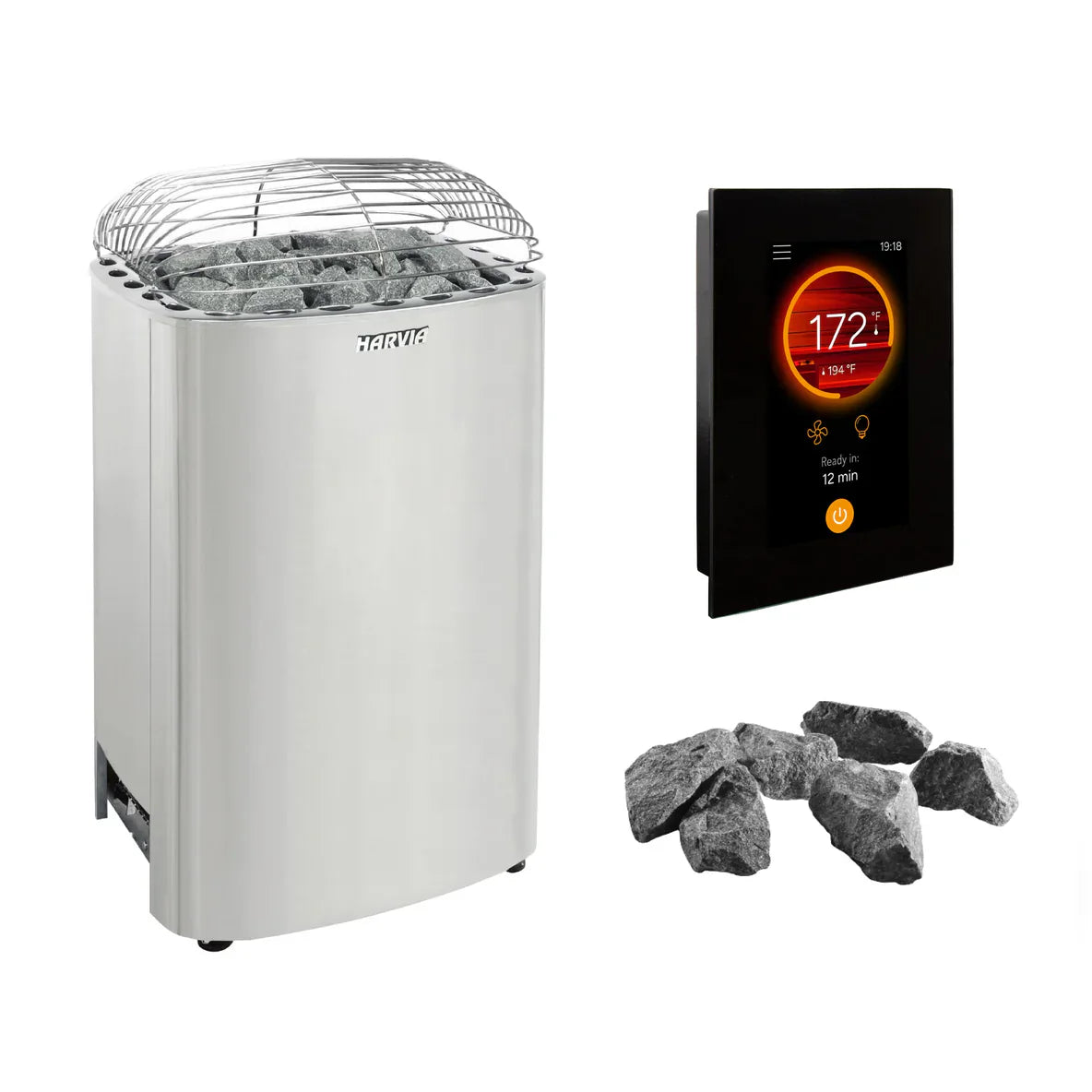 Harvia Sauna Heater 240V/1PH (Home Use) / Fenix FX45 WiFi Control Package Harvia Club K15G Electric Sauna Heater Package