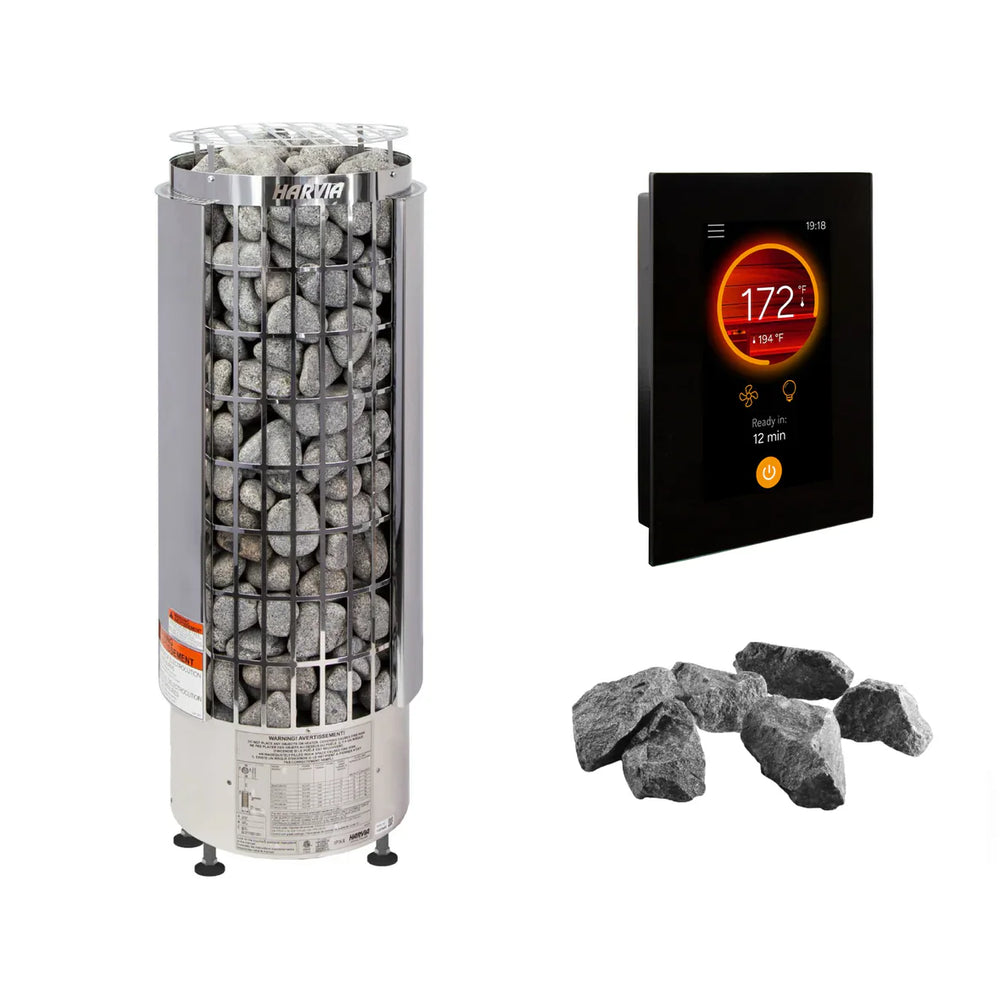 Harvia Sauna Heater Fenix FX45 Control Package Harvia Cilindro PC80E Sauna Heater Package