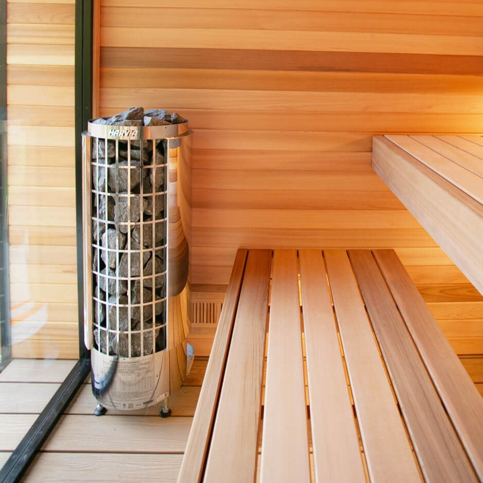 Harvia Cilindro PC60 6 kW Electric Sauna Heater w/ Built-In Controls