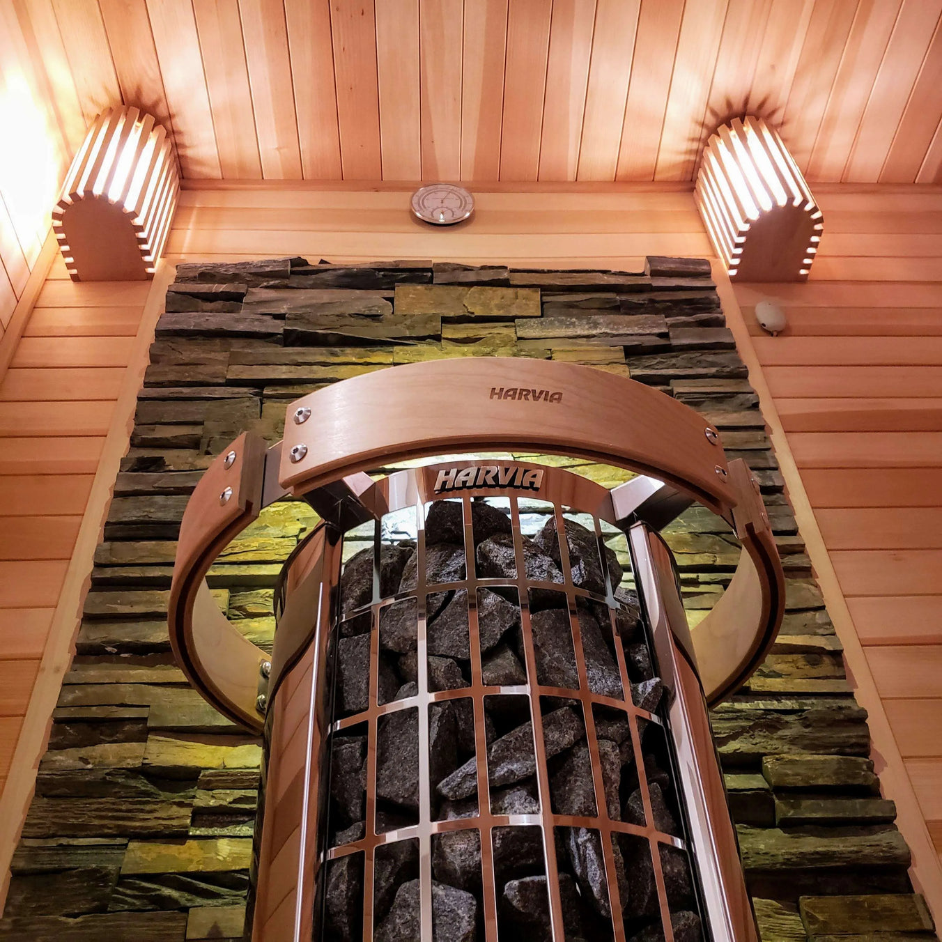 Harvia Cilindro PC90 9 kW Electric Sauna Heater w/ Built-In Controls