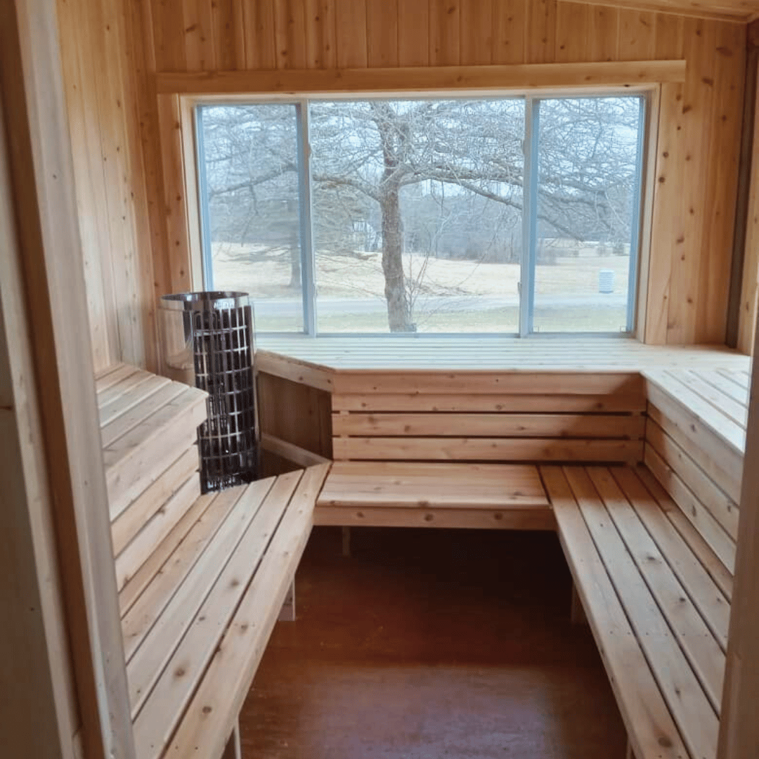 Harvia Cilindro PC80 8 kW Electric Sauna Heater w/ Built-In Controls