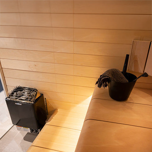 Harvia KIP80B 8 kW Electric Sauna Heater w/ Built-in Controls Black