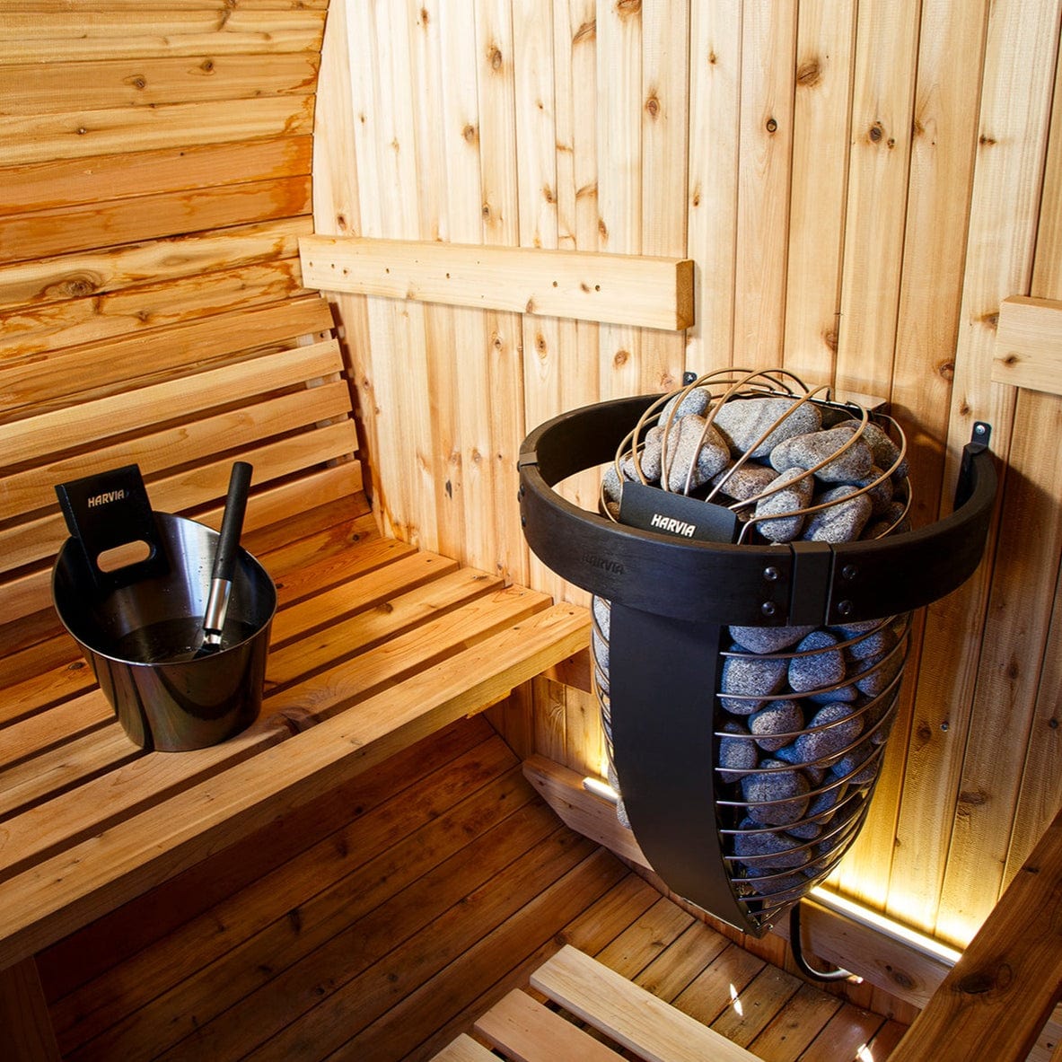 Harvia Spirit SP60E Electric Sauna Heater Package