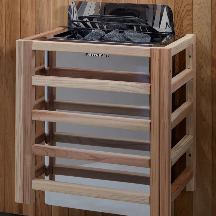 Harvia The Wall Series, 8kW, Black Stainless Steel Sauna Heater, 240V 1PH HSW8U1B