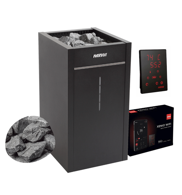 Harvia Virta Combi HL60SA Steamer & Electric Sauna Heater Package