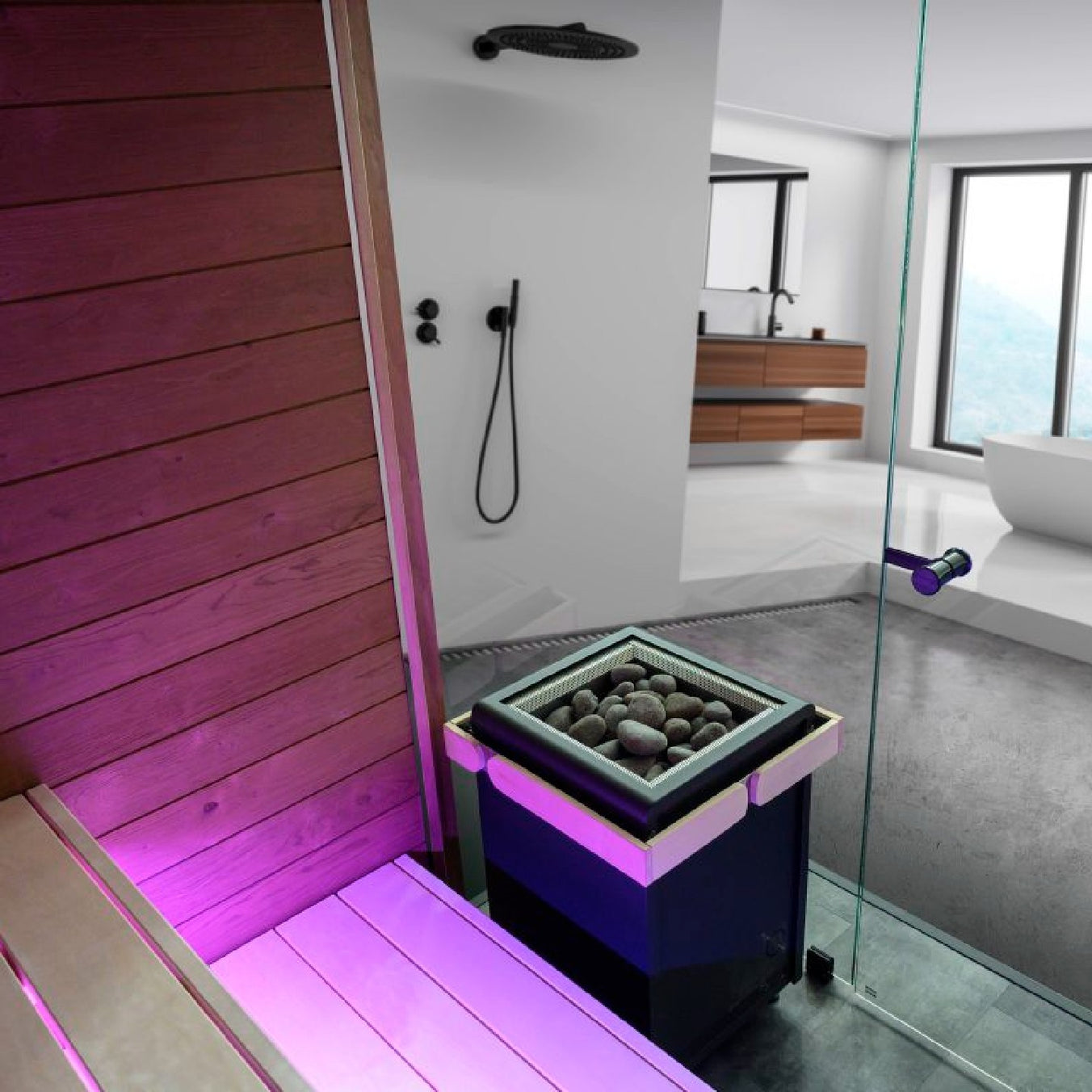Harvia Virta Combi HL90SA Steamer & Electric Sauna Heater Package