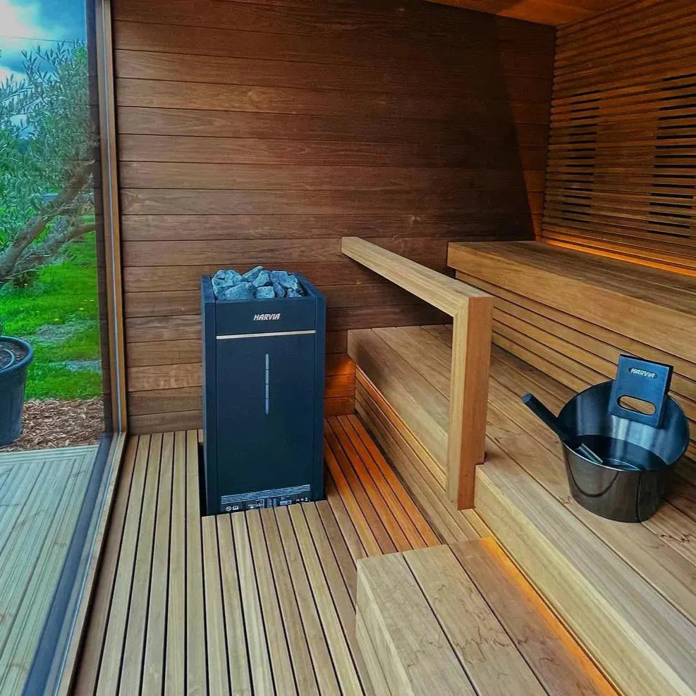 Harvia Virta Combi HL90SA Steamer & Electric Sauna Heater Package