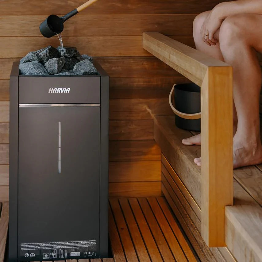 Harvia Virta Combi HL110SA Steamer & Electric Sauna Heater Package