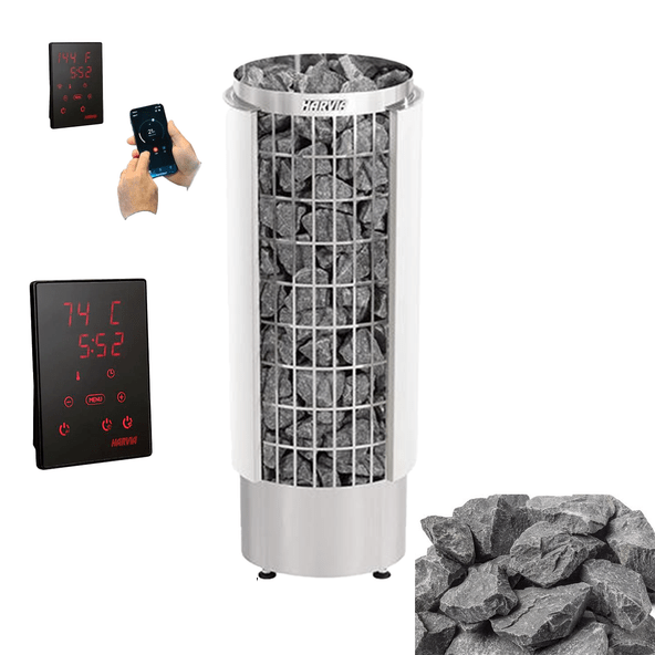 Harvia Cilindro PC80E Sauna Heater Package