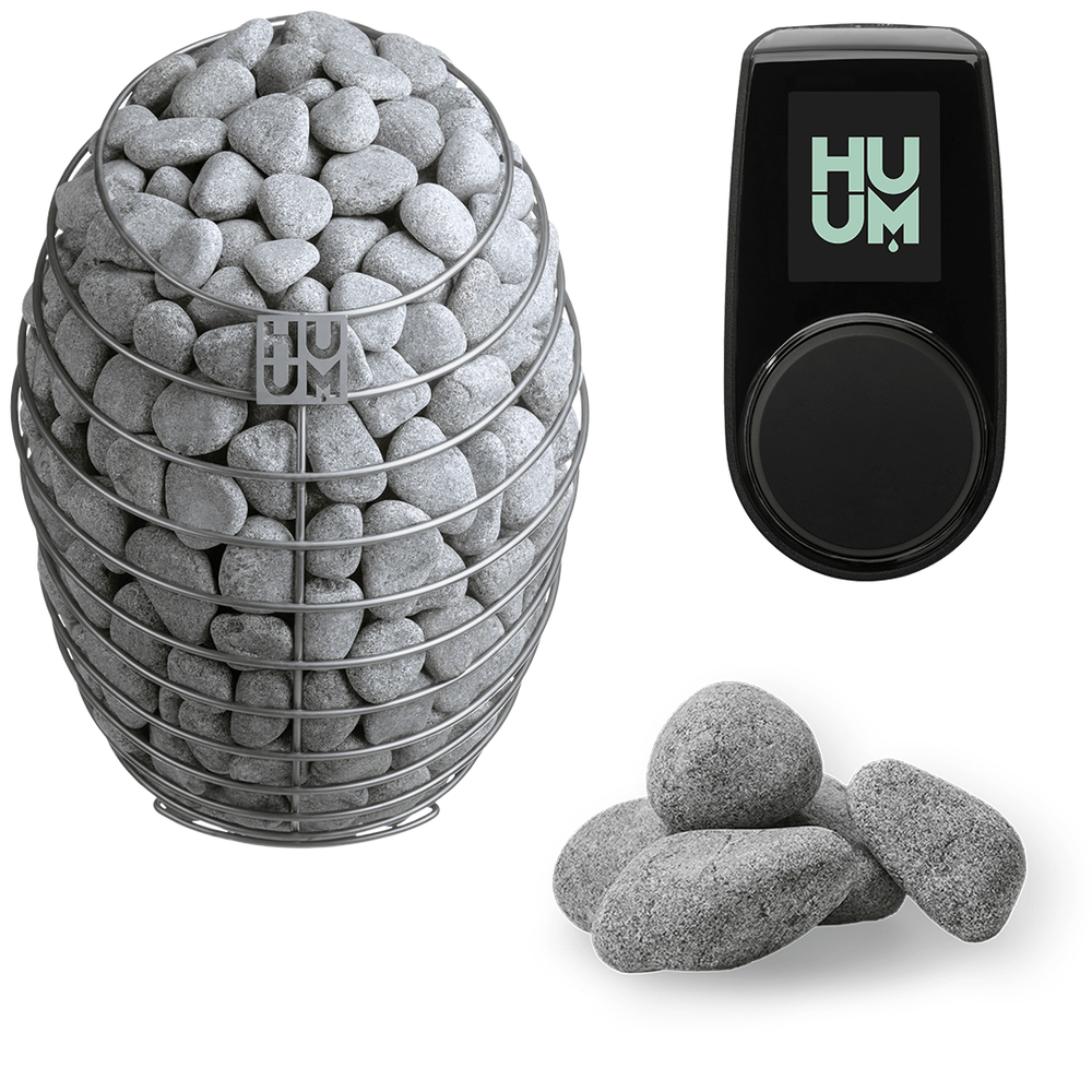HUUM Sauna Heater UKU Local Black HUUM DROP Series 4.5kW Sauna Heater Package