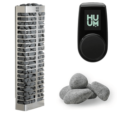 HUUM Sauna Heater UKU Local Black HUUM STEEL Mini Series 3.5kW Sauna Heater Package