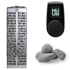 HUUM Sauna Heater UKU Local Black HUUM STEEL Series 6.0kW Sauna Heater Package