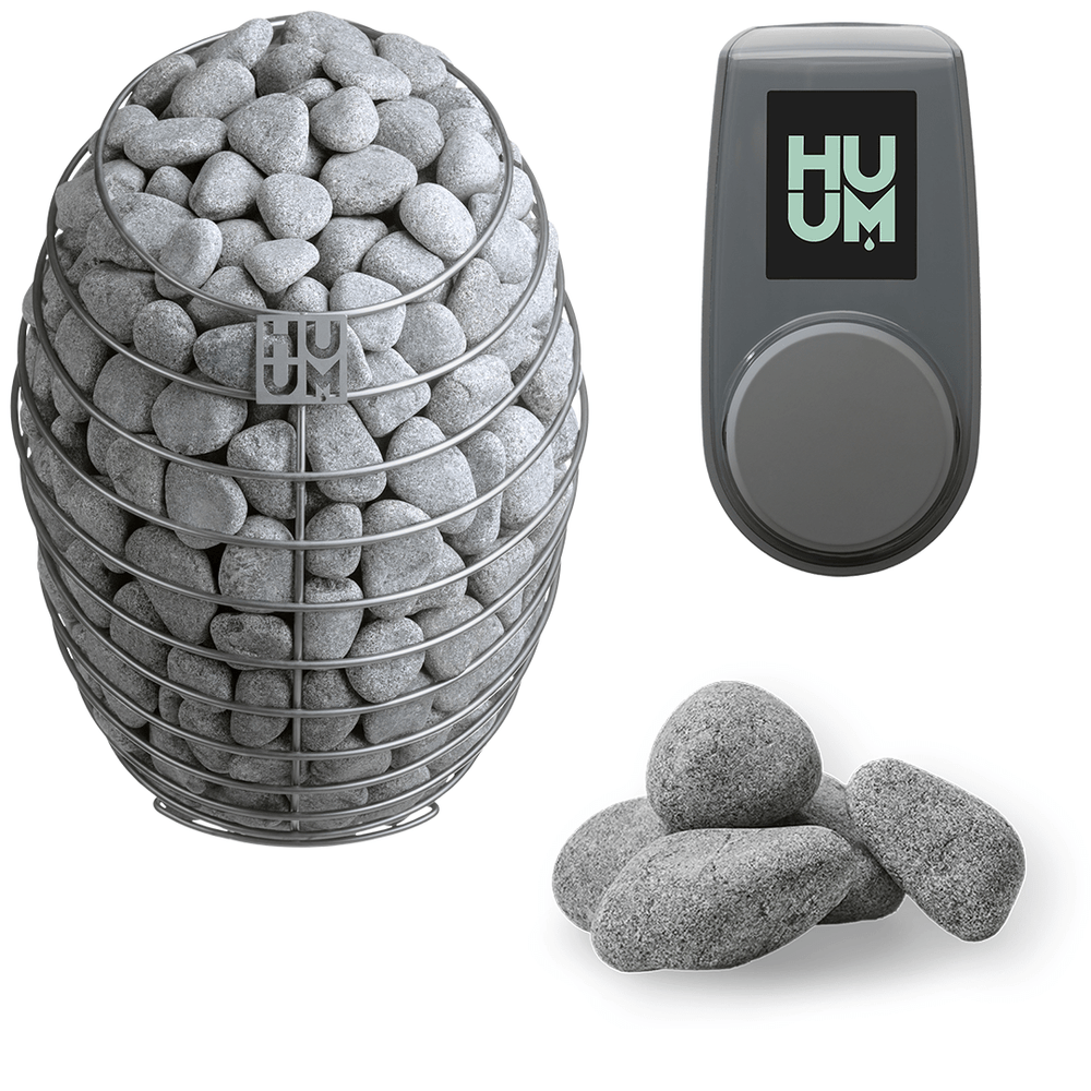 HUUM Sauna Heater UKU Local with Gray Case HUUM DROP Series 4.5kW Sauna Heater Package