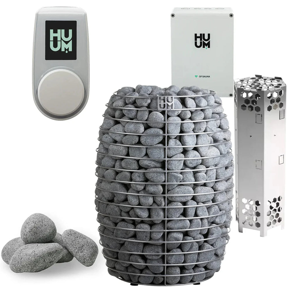 HUUM Sauna Heater UKU Local with White Case HUUM HIVE 18.0kW Electric Sauna Heater Package