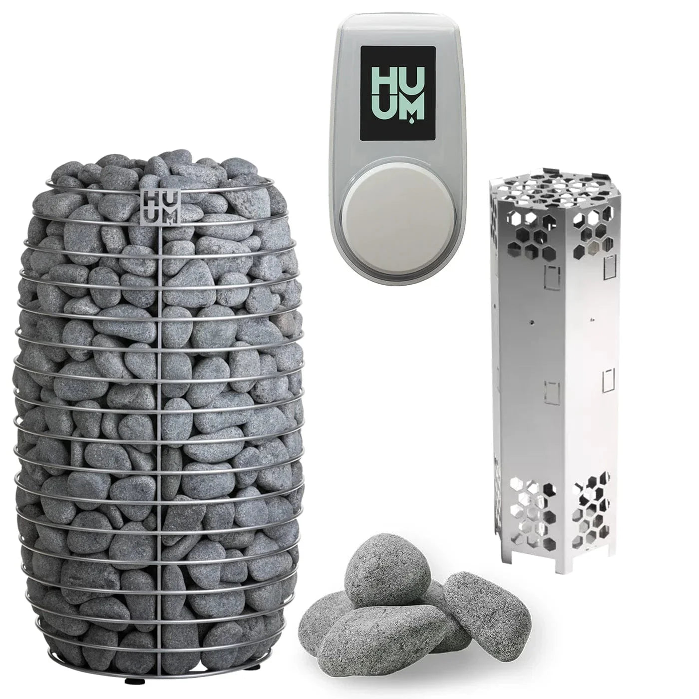 HUUM Sauna Heater UKU Local with White Case HUUM HIVE Mini 6.0kW Electric Sauna Heater Package