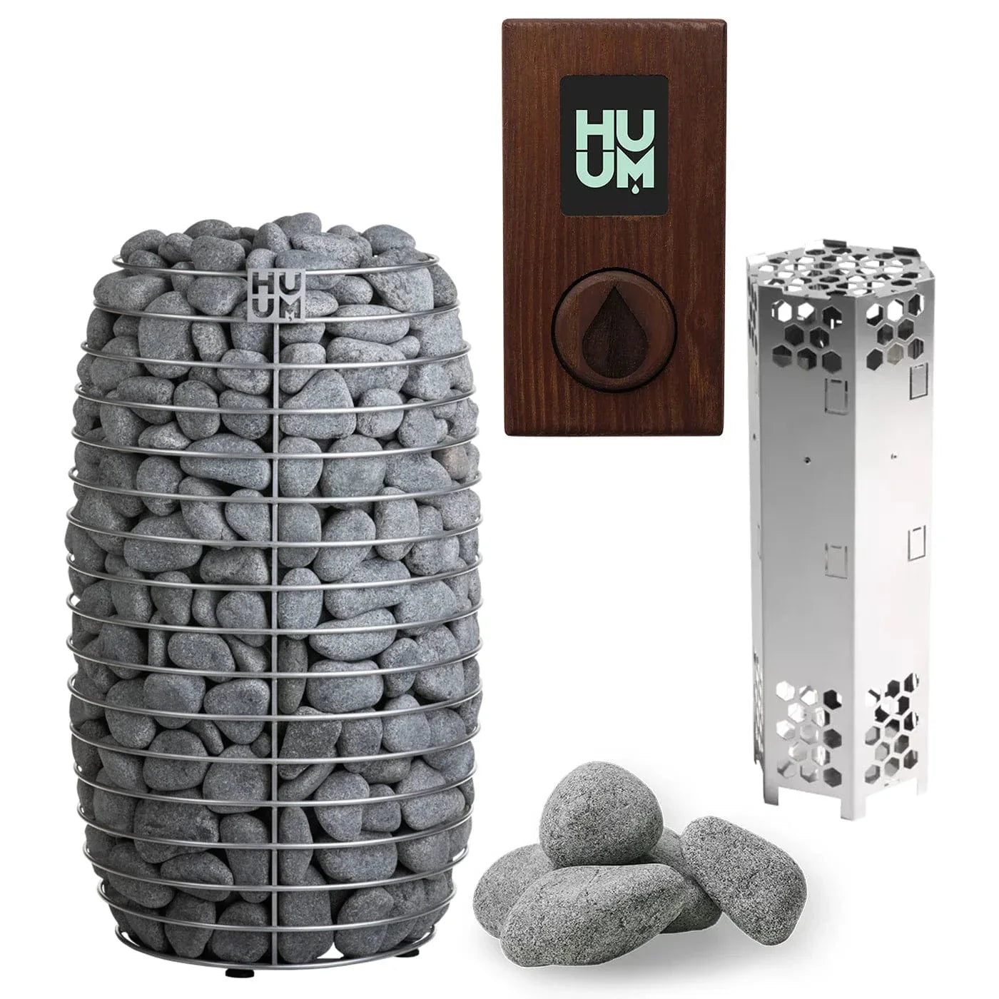 HUUM Sauna Heater UKU Local with Wood Case HUUM HIVE Mini 6.0kW Electric Sauna Heater Package