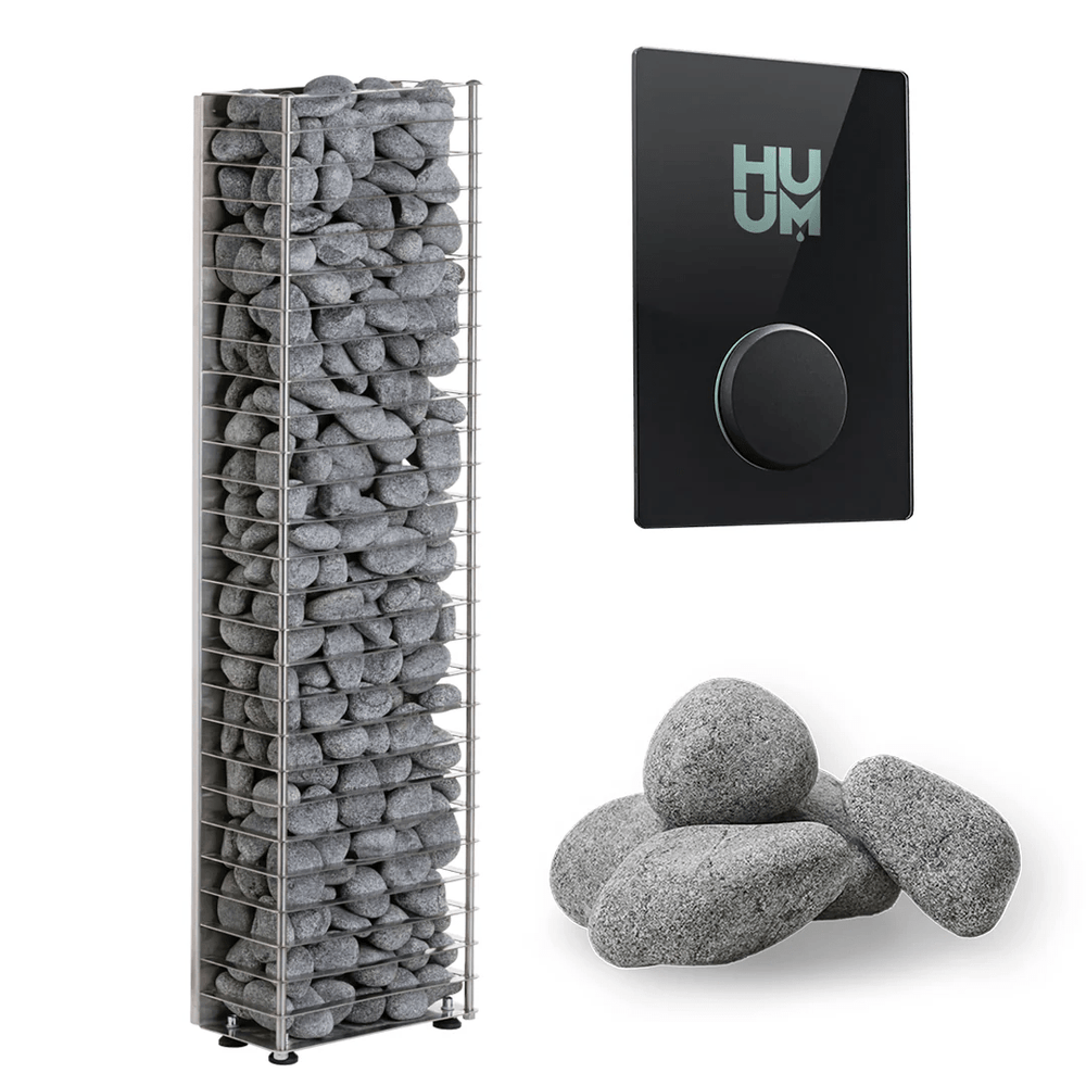 HUUM Sauna Heater UKU WiFi Glass HUUM CLIFF Mini Series 3.5kW Sauna Heater Package