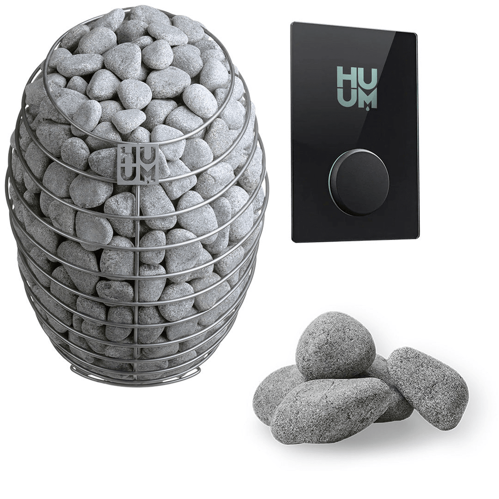 HUUM Sauna Heater UKU WiFi Glass HUUM DROP Series 4.5kW Sauna Heater Package