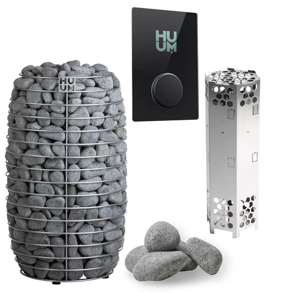 HUUM Sauna Heater UKU WiFi Glass HUUM HIVE Mini Series 10.5kW Sauna Heater Package
