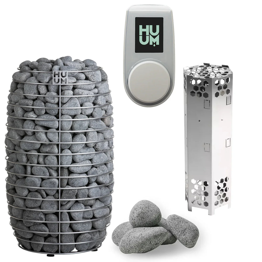 HUUM Sauna Heater UKU WiFi With White Case HUUM HIVE Mini Series 10.5kW Sauna Heater Package