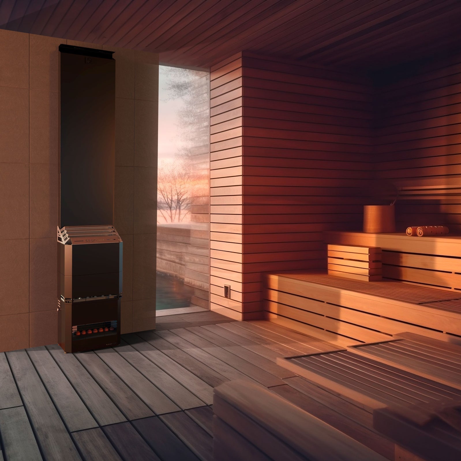 Saunum AIR 7 Sauna Heater, 6.4kW w/ Climate Equalizer