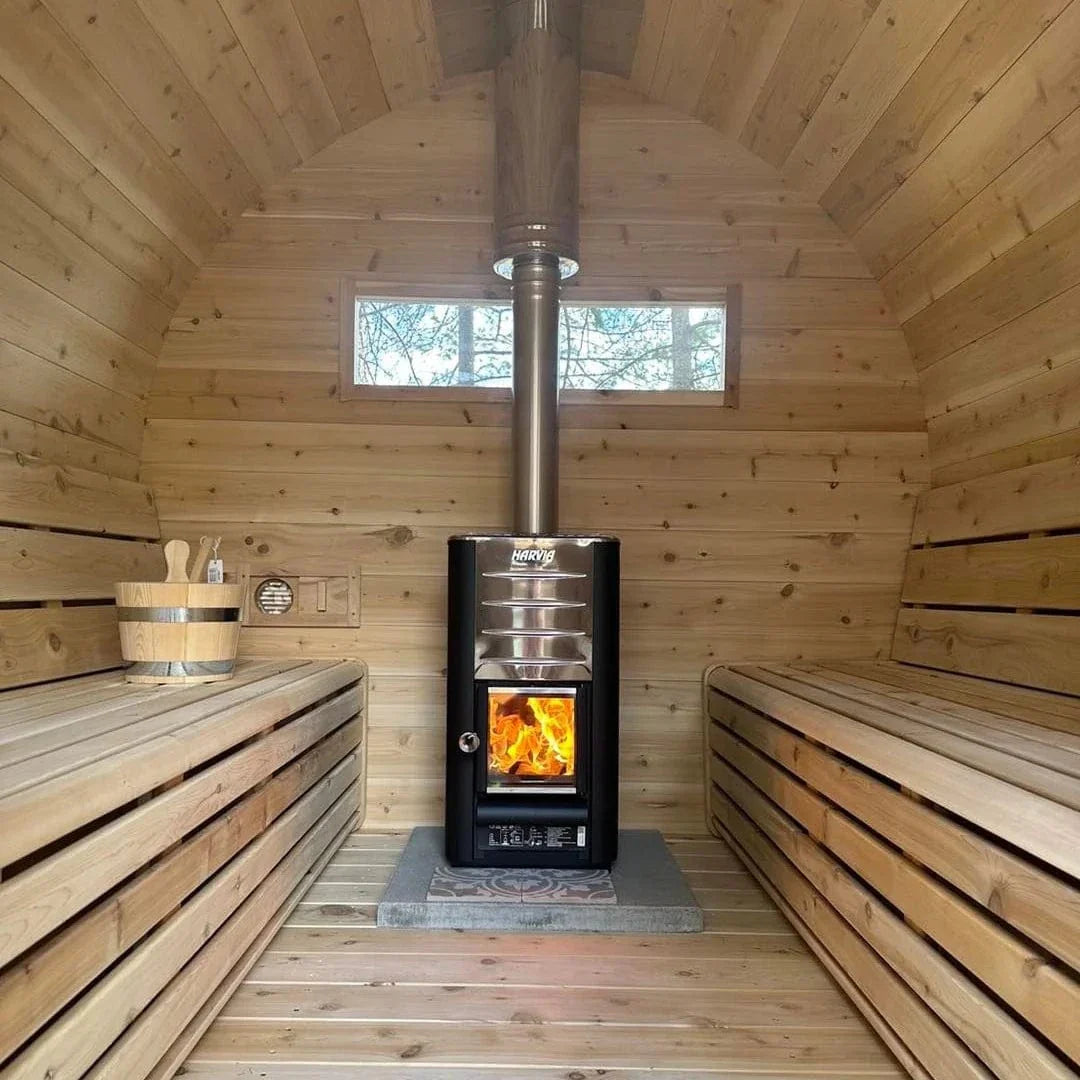 True North Canadian Made Schooner 2-8 Person Outdoor Traditional Barrel Sauna